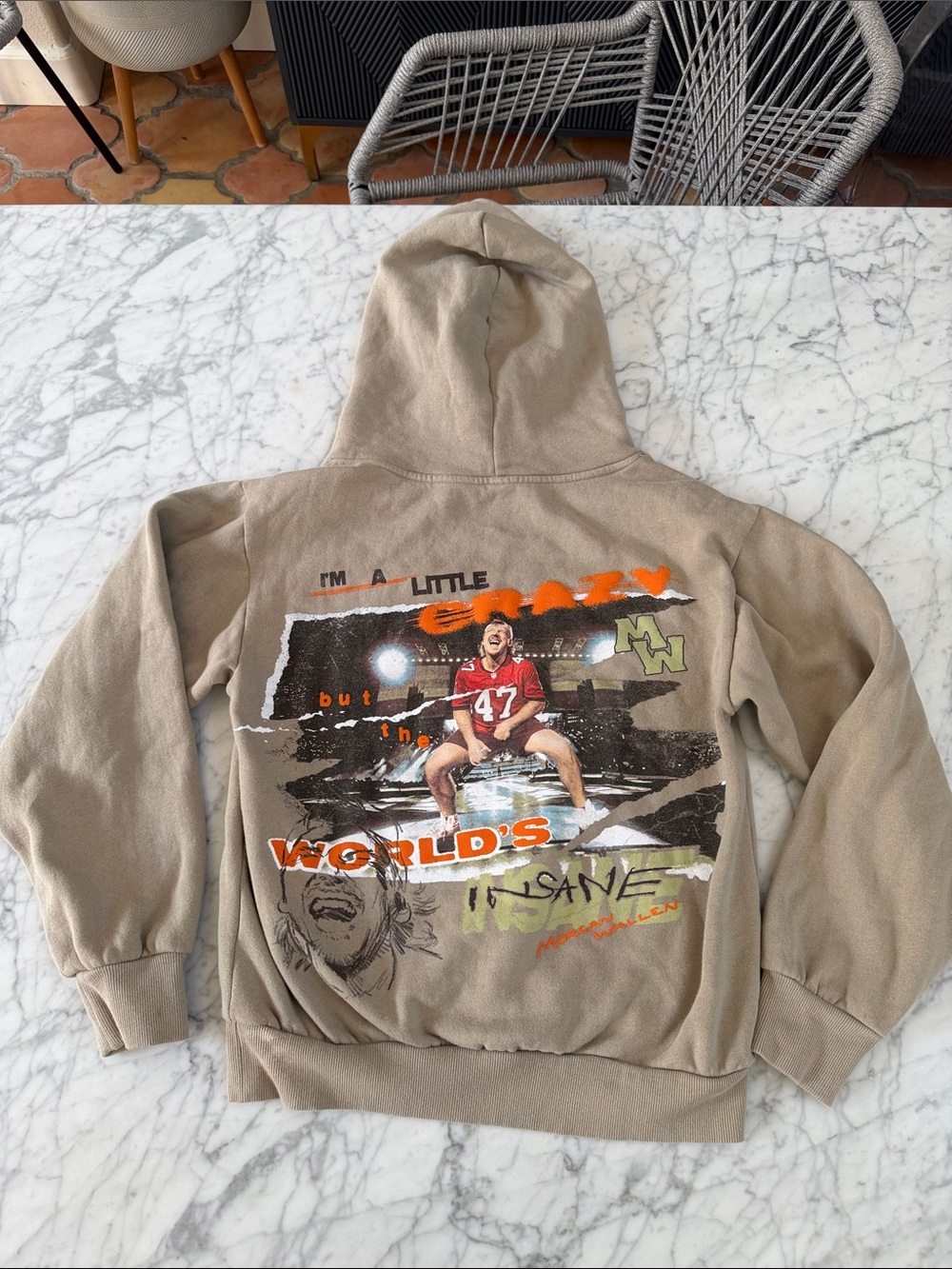 Morgan Wallen Hoodie Adult Sz Small I’m a Little Crazy